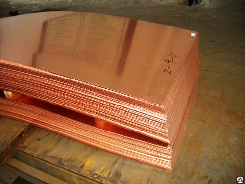 Лист медный М1, М2, М3