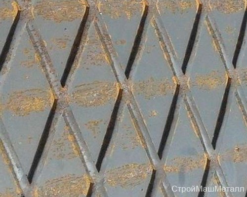 Лист рифлёный ромб 5х1500х6000 мм ст 3 ГОСТ 8568